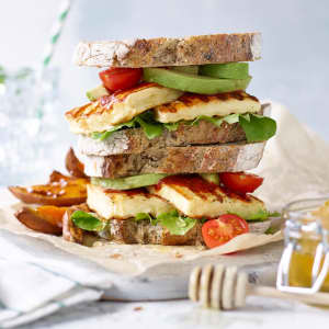 Halloumi Toasties with Harissa and Honey