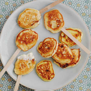 Lemon and White Chocolate Pancake Pops 