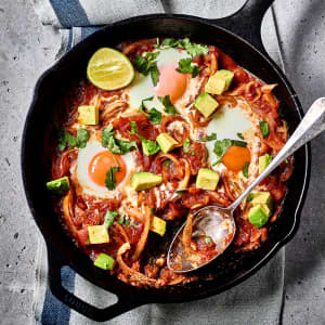 Spicy Mexican Baked Eggs with Avocado