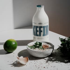 Kefir, Lime, Garlic and Parsley Dip