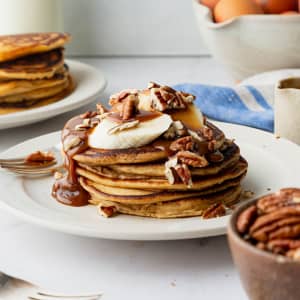 Brown Butter Biscoff and Banana Pancakes Recipe