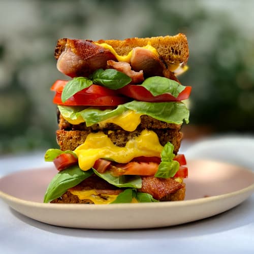 The Better Bacon Basil Lettuce and Tomato (The BBBLT) 