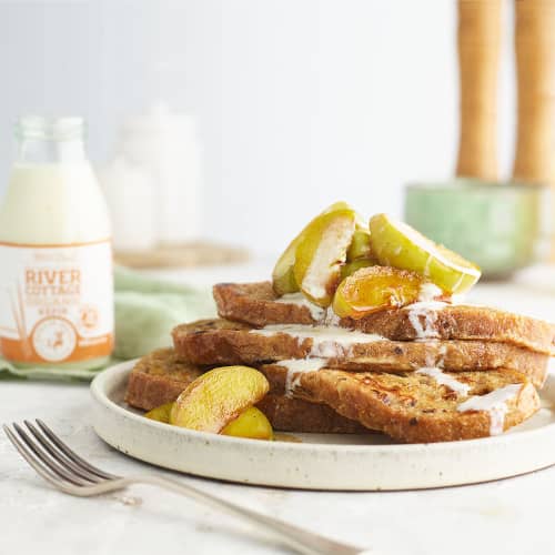 River Cottage's Eggy Bread With Fried Apples and Vanilla Chai Kefir Recipe