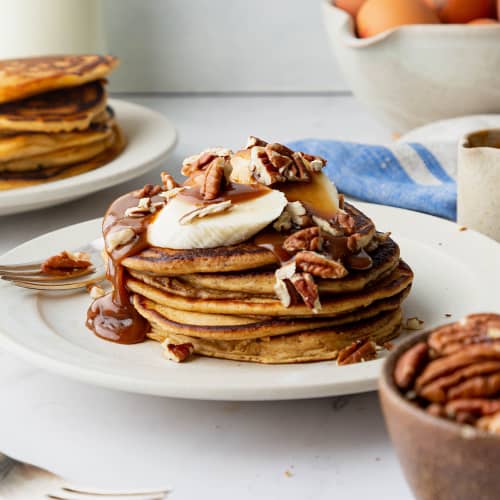 Brown Butter Biscoff and Banana Pancakes Recipe