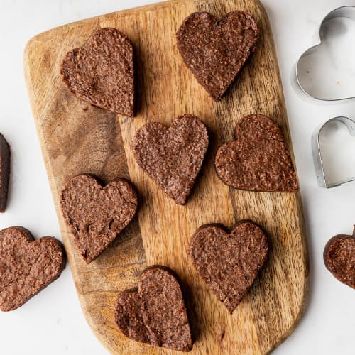 Flourless Heart-Shaped Brownies Recipe 