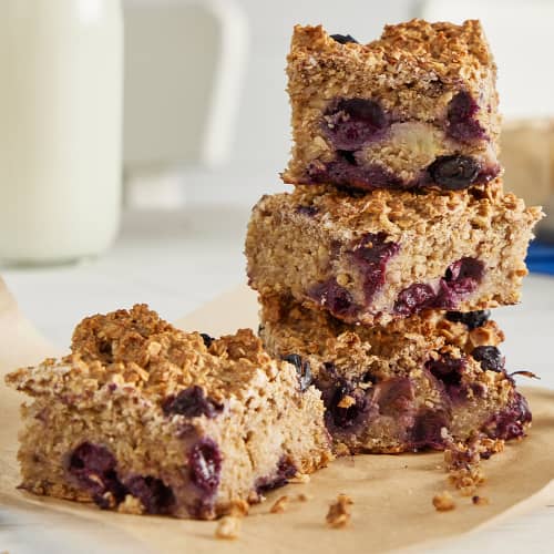 Banana and Blueberry Porridge Bars