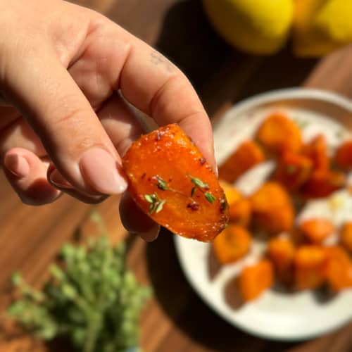 Maple Lemon Roasted Carrots