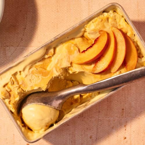Peach and Mango Summer Ice Cream 