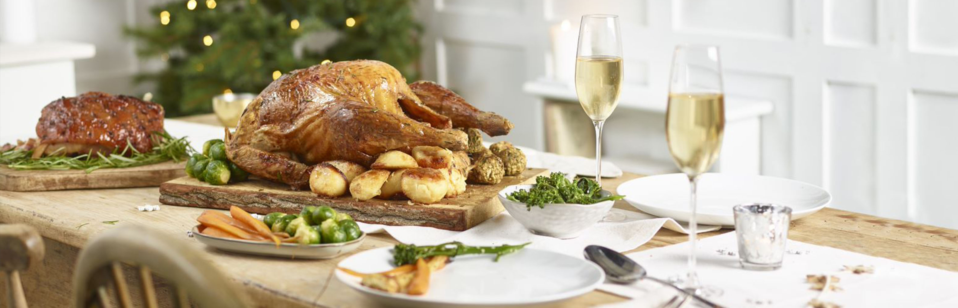 Christmas roast turkey dinner
