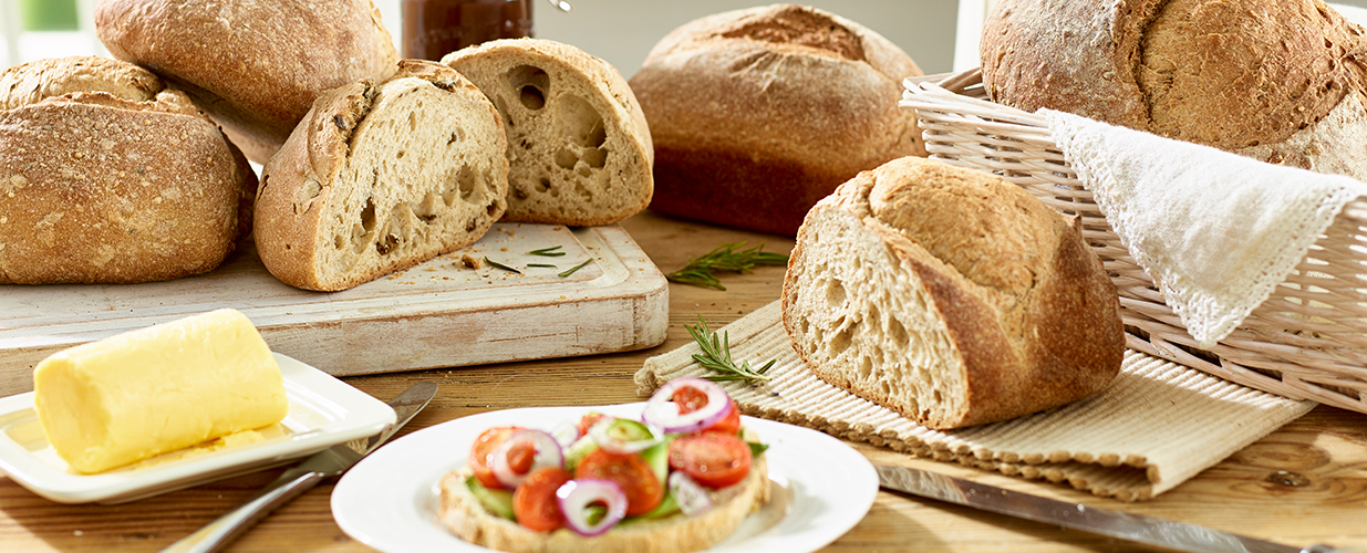 Artisan-baked bread