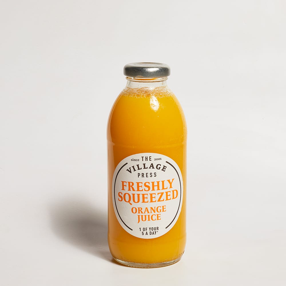 The Village Press Freshly Squeezed Orange Juice in Glass, 500ml