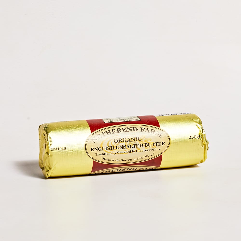 Netherend Farm Organic Unsalted Butter Roll, 250g