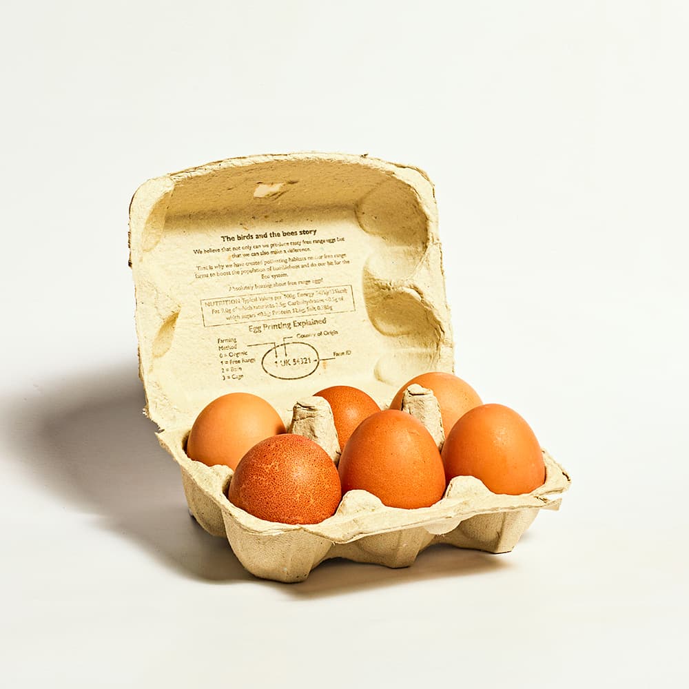 The Birds and The Bees Large Free Range Eggs, 6 Pack
