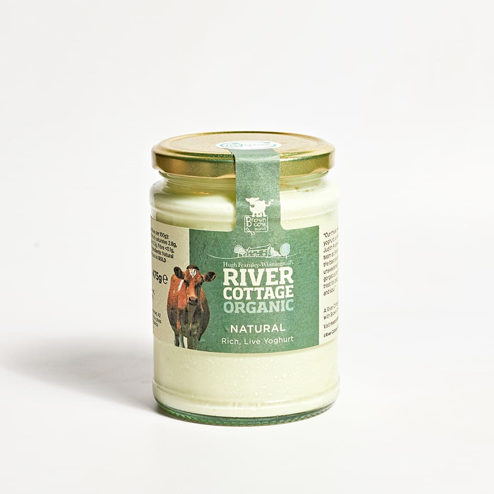 River Cottage Organic Natural Yoghurt in Glass, 475g