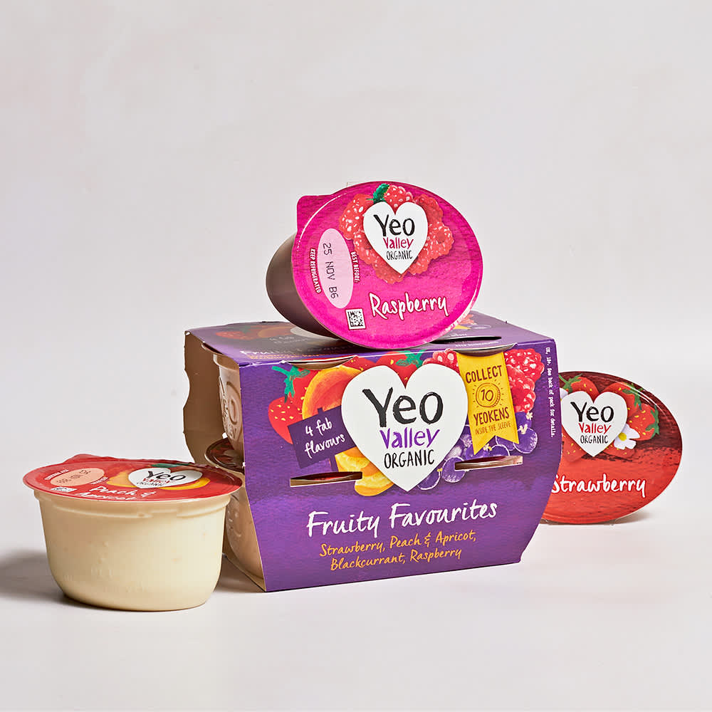 Yeo Valley Organic Fruity Favourites Yoghurts 4x110g
