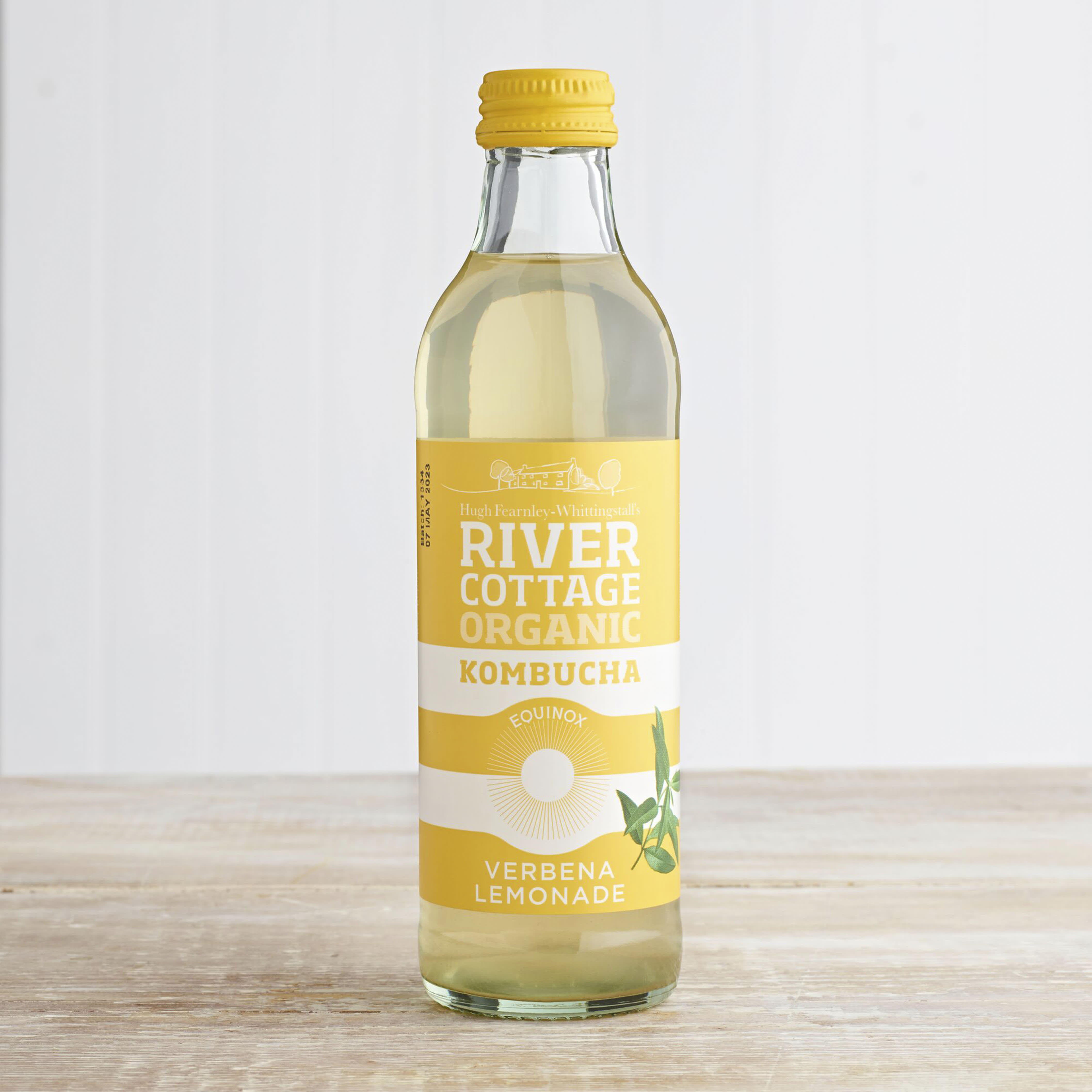 River Cottage Organic Verbena Lemonade Kombucha in Glass, 275ml