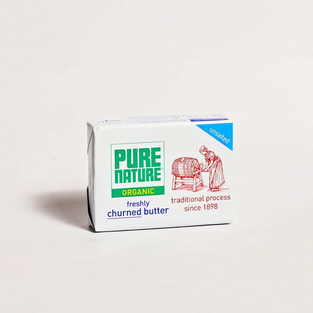 Pure Nature Organic Fresh Churned Unsalted Butter, 200g 