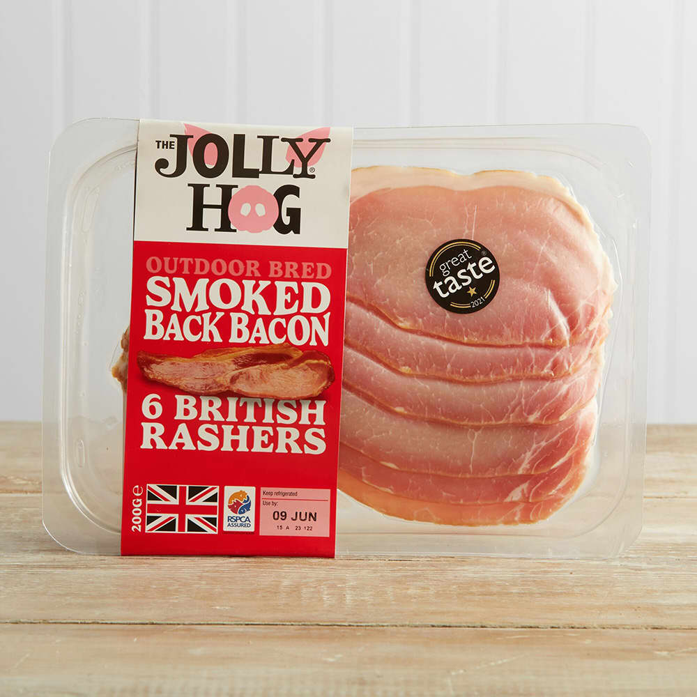The Jolly Hog Smoked Back Bacon, 200g