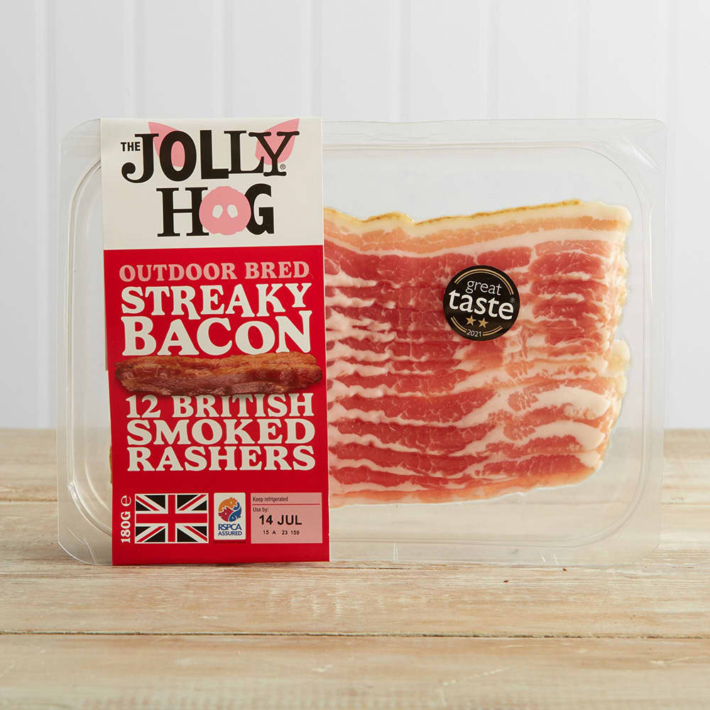 The Jolly Hog Smoked Streaky Bacon, 180g