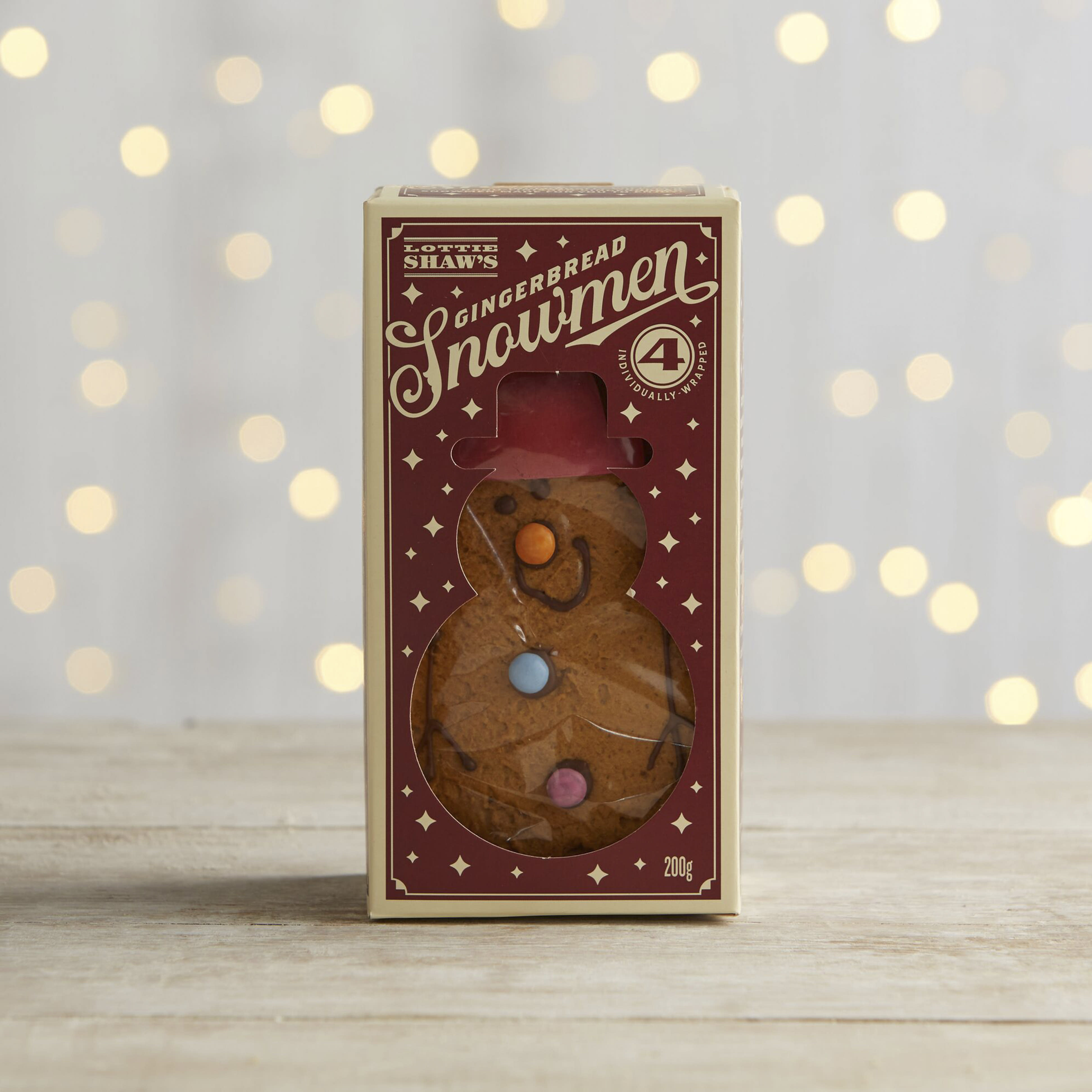 Lottie Shaw's Gingerbread Snowmen, 4 Pack
