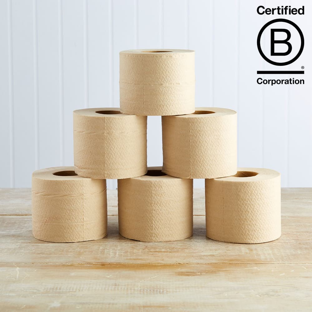 Naked Sprout Unbleached Bamboo Toilet Roll, 6 Pack