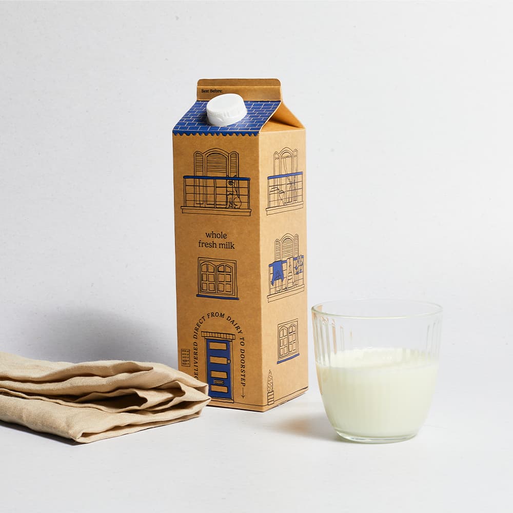 Milk & More Fresh Whole Milk in Carton, 1L