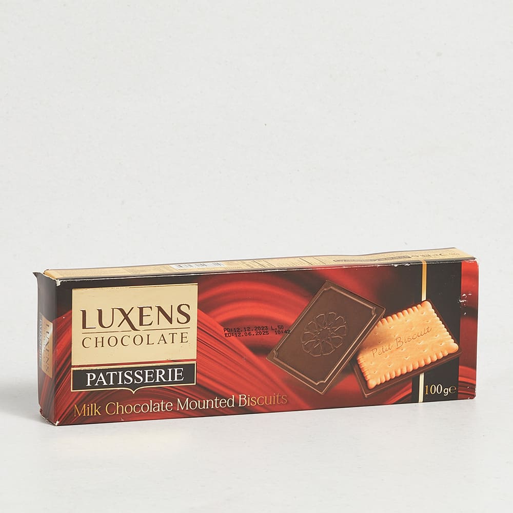 Luxens Milk Chocolate Mounted Biscuits, 100g