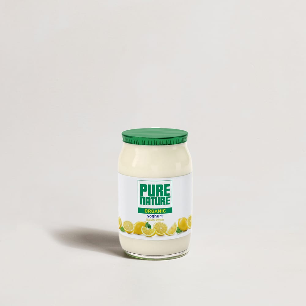 Pure Nature Organic Lemon Yoghurt in Glass, 150g