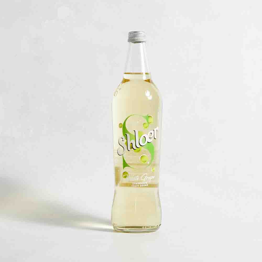 Shloer White Grape Sparkling Juice Drink in Glass, 750ml