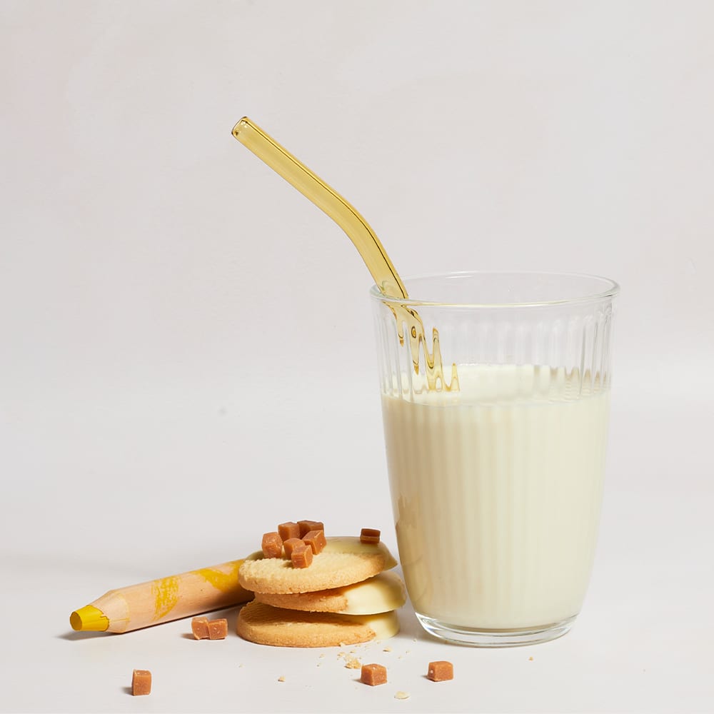Tom Parker Banana Fudge Flavoured Milk in Glass, 500ml