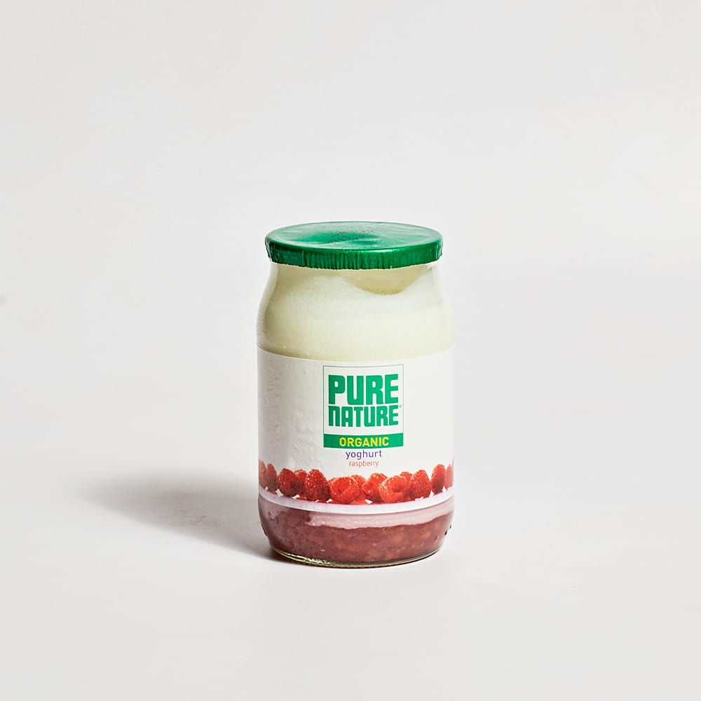 Pure Nature Organic Raspberry Yoghurt in Glass, 150g