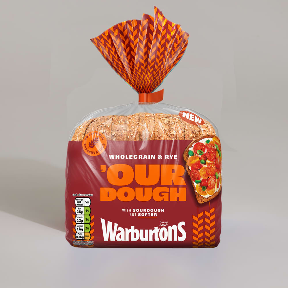 Warburtons 'Our Dough Wholegrain & Rye, 400g