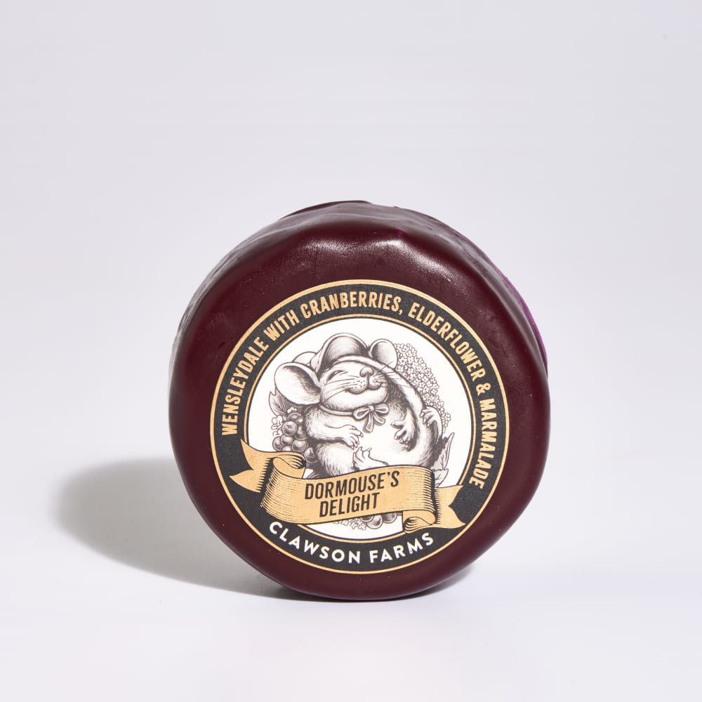 Clawson Farms Dormouse’s Delight Wensleydale with Cranberries, Elderflower & Marmalade, 200g