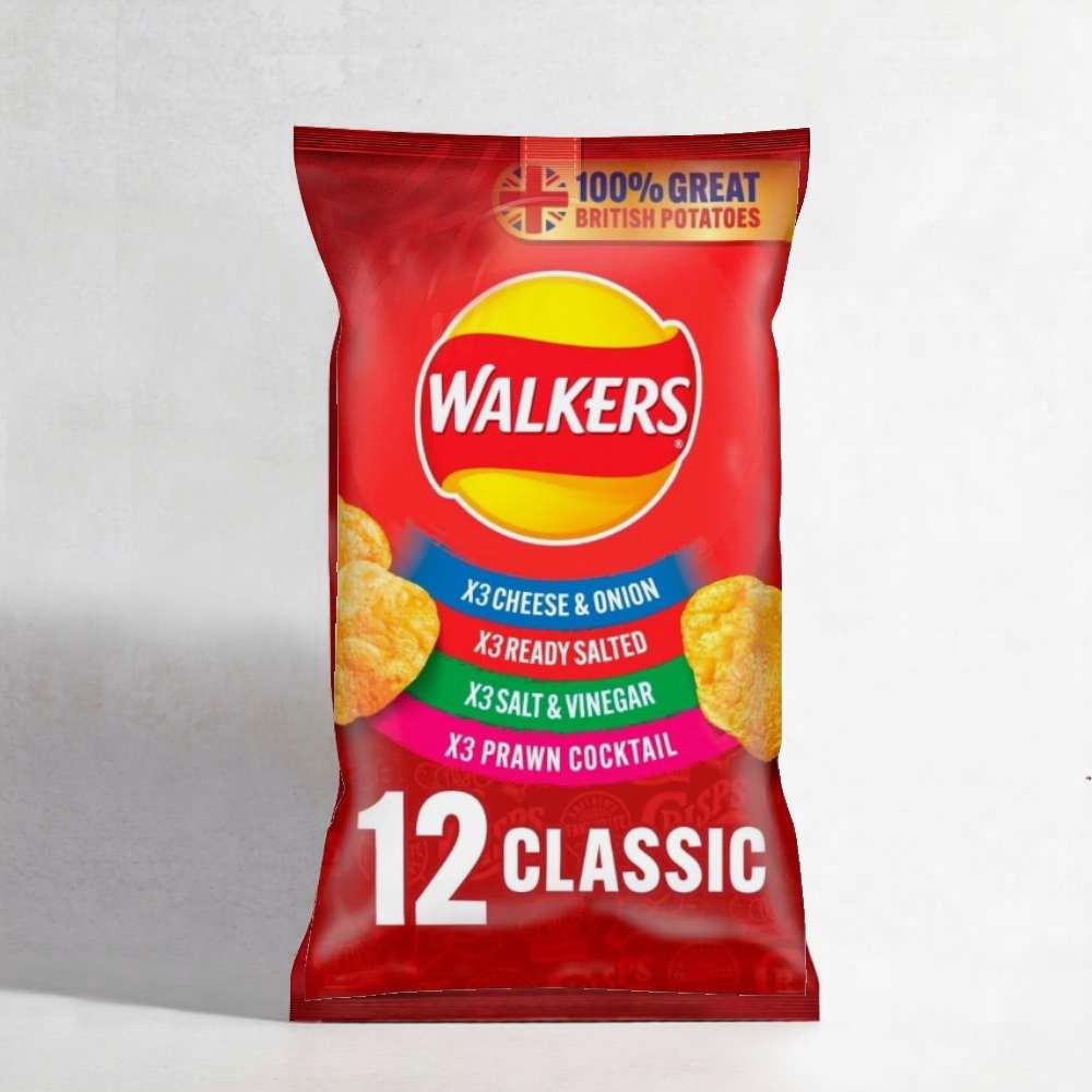 Walkers Classic Variety Multipack Crisps, 12 Pack