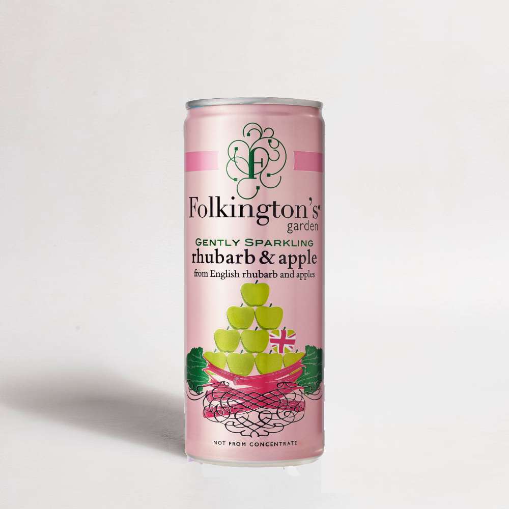 Folkington's Garden Gently Sparkling Rhubarb & Apple, 250ml