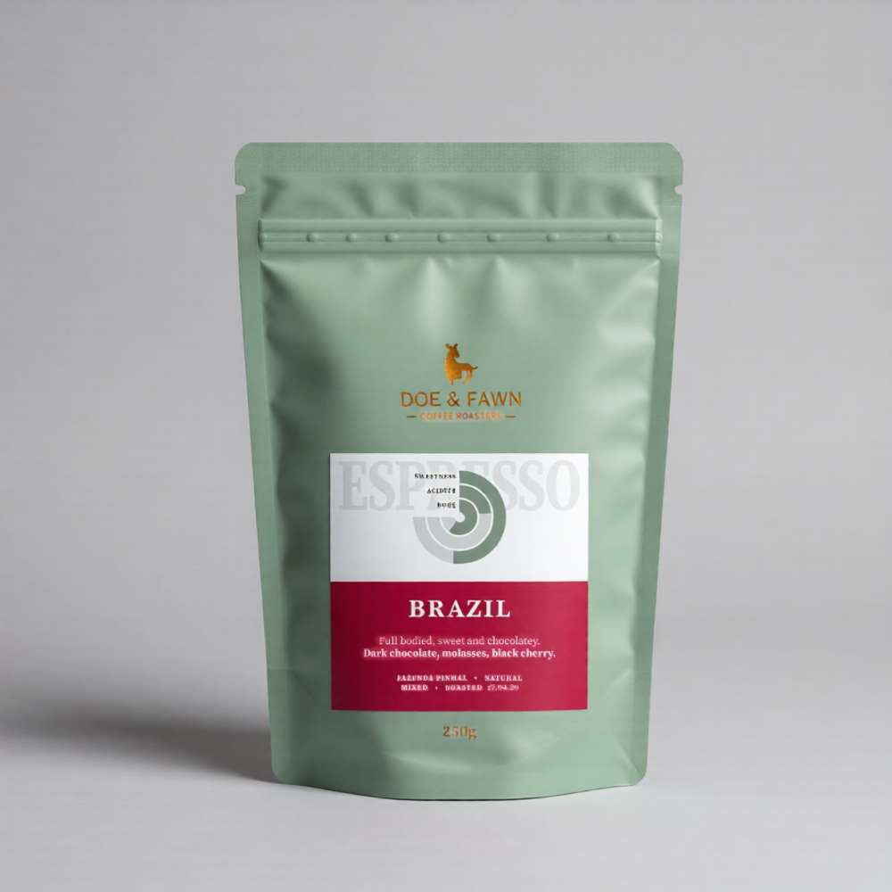 Doe & Fawn Roasted Coffee Beans, Brazil, 250g