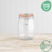 Good Club Storage Jar, Glass Lid, 1L