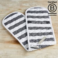 Daylesford Organic Black & White Stripe Double Oven Glove