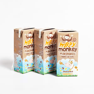 Happy Monkey Chocolate Milkshake, 3 x 200ml