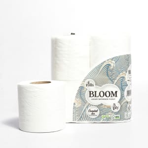 Bloom Luxury Tissue Coastal Air, 3 Ply, 4 Pack