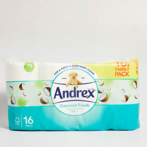Andrex Coconut Fresh Toilet Roll, 16 Pack