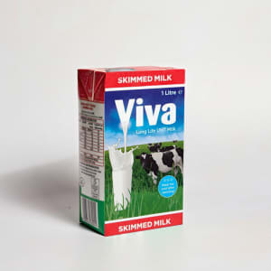 Viva Skimmed Long-Life Milk, 1L