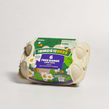 The Birds and The Bees Large Free Range Eggs, 6 Pack