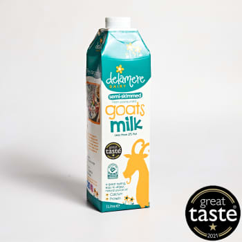 Delamere Fresh Goats Milk Semi Skimmed, 1L
