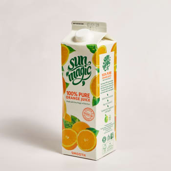 Sunmagic 100% Pure Orange Juice, Smooth, 1L