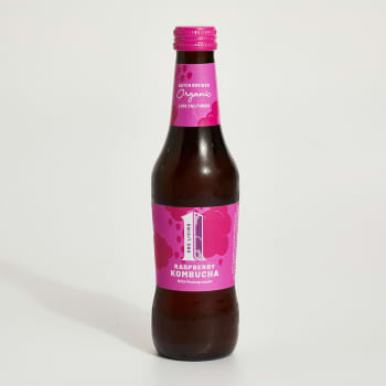 One Living Organic Raspberry Kombucha with Pomegranate in Glass, 275ml