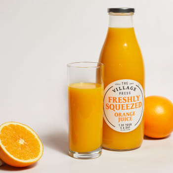 The Village Press Freshly Squeezed Orange Juice in Glass, 1L