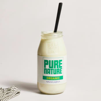 Pure Nature Organic Natural Yoghurt in Glass, 500g