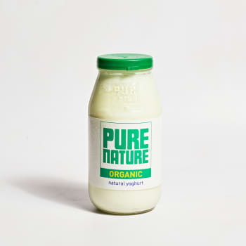 Pure Nature Organic Natural Yoghurt in Glass, 500g