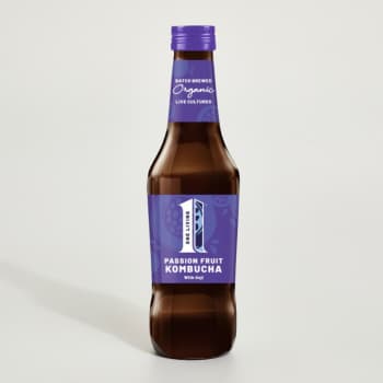 One Living Organic Passion Fruit Kombucha with Goji in Glass, 275ml
